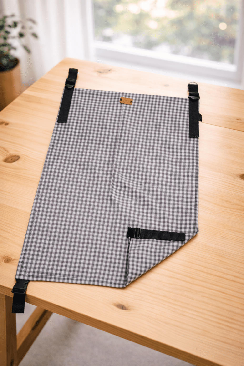 Asiento auxiliar para carrito de bebé | Vichy negro - Imagen 2