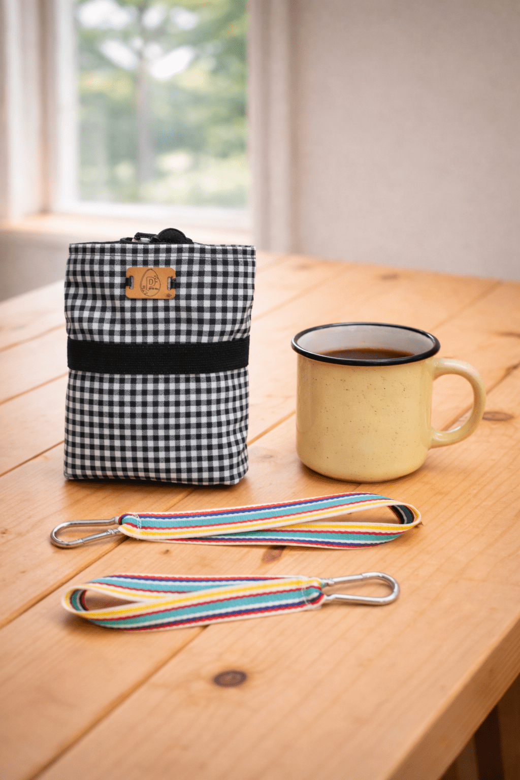 Asiento auxiliar para carrito de bebé | Vichy negro - Imagen 3